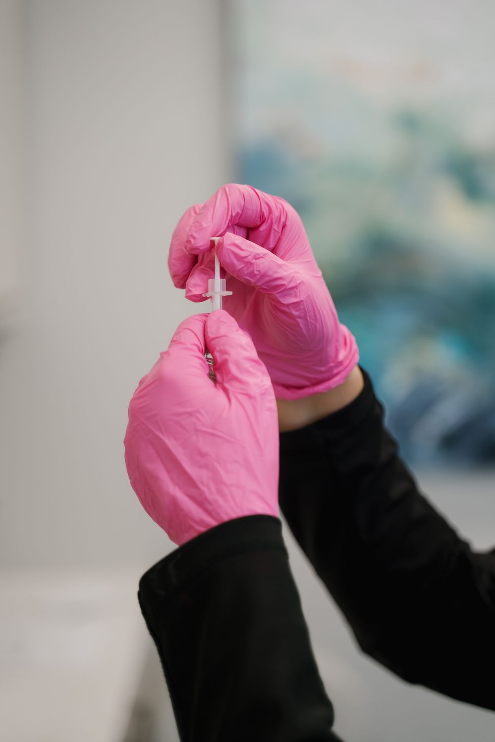 Crown Point B-12 shot model with a fresh face and makeup