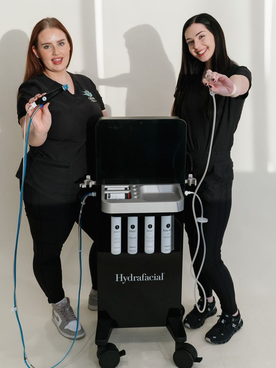 Crown Point Uneven Skin Texture Treatment model with blonde hair