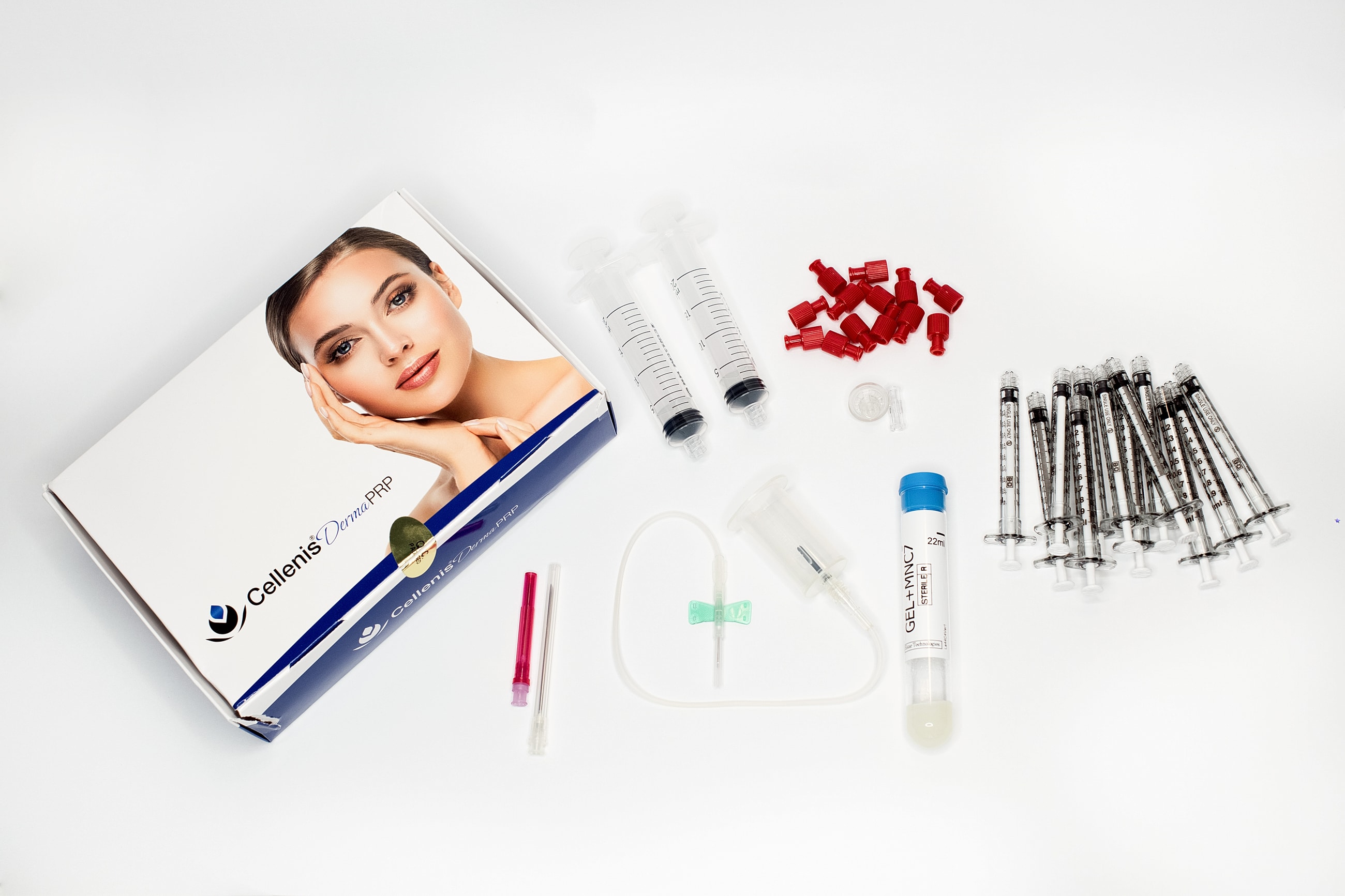 PRP treatment kit with syringes and vials